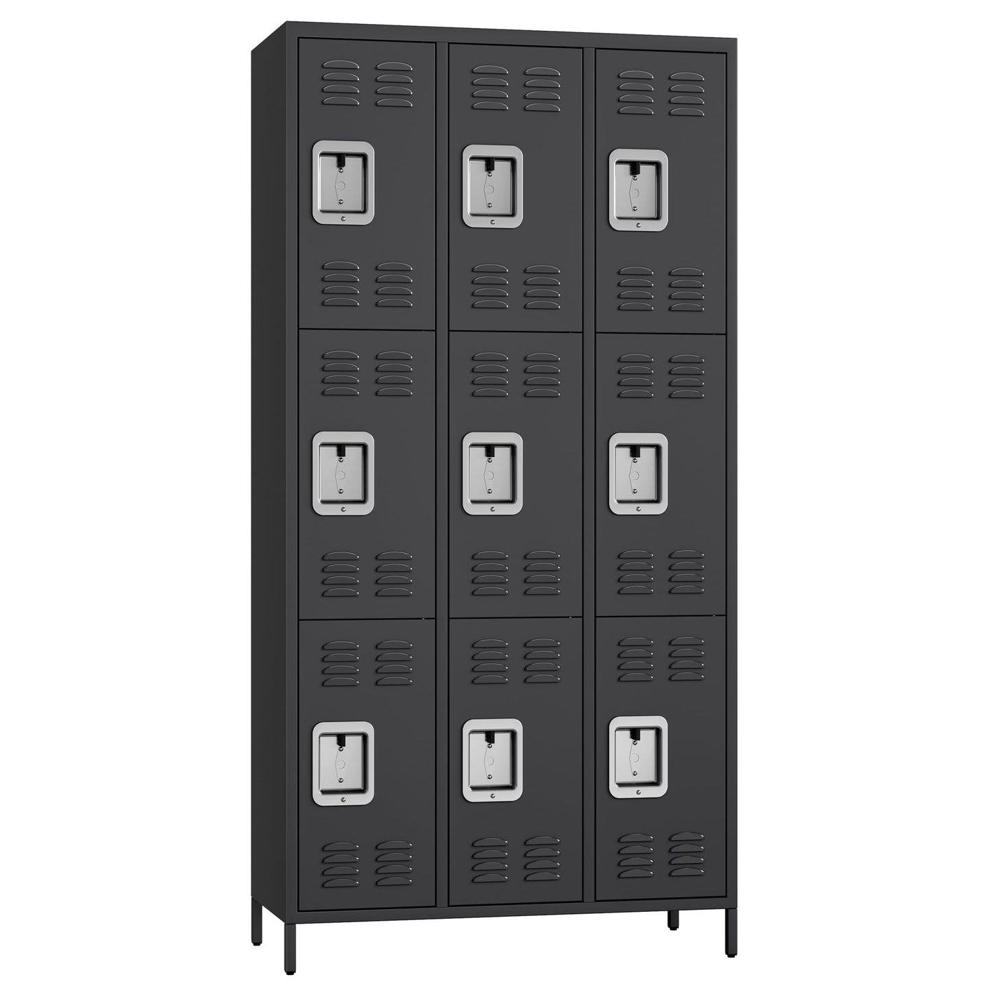 GAOMON 9 Doors Employee Lockers for Office, Metal Sorage Locker Combination, Lockable Employees Metal Locker with Door, Industrial Storage Lockers for Home, School, Gym (9 Doors)