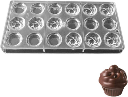 Polycarbonate Chocolate Mold, DIY Candy Mould Clear Hard Plastic Bakeware Pastry Tools