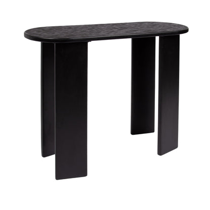 Kate and Laurel Yesenia Modern Capsule Mango Wood Console Table, 36 x 14 x 29, Black, Transitional Decorative Entryway Table with Textured Tabletop Design for Entry Decor Option