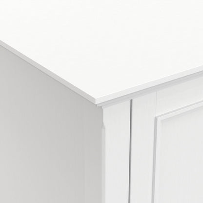 SIMPLIHOME Amherst TV Stand - 72 inch Wide Solid Wood Media Console in White, Transitional Entertainment Center for Living Room for TVs up to 80 Inches with Shelves and Cable Management