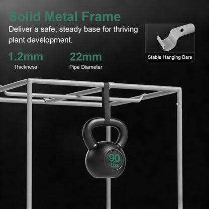 G HYDRO 4x4 Grow Tent Kit Complete System with WiFi App Control, 2000D Oxford Canvas, Black, Indoor Plant Growing Enclosure