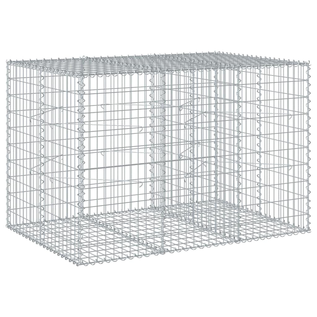 Favemtsl Large Galvanized Wire Raised Garden Bed Outdoor Planter Box 39.4"x59.1"x39.4" Silver Cubic Basket Holds 1800 lbs for Modern Landscaping Projects