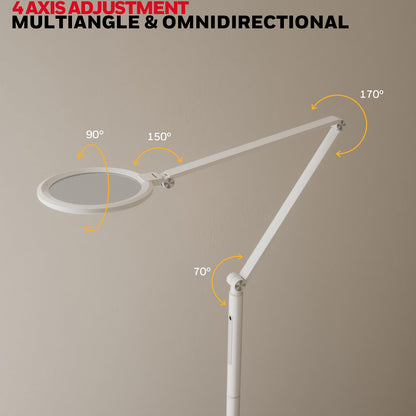 Honeywell LED Floor Lamp - F01WT Sunturalux™ Eye Caring Dimmable Standing Light with Remote,Bright Natural Daylight 5 Colors & 5 Brightness Adjustable Tall Lampara for Home Office Living Room Bedroom