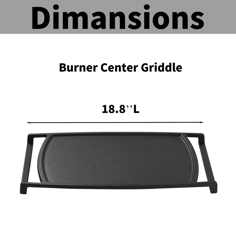 Allstare 316499900 Griddle Replacement for Frigidaire Stove Top Parts Cast Iron Center Griddle Plate 18.8" x 9.3'' BGGF3042KFC FGGF3054MFC Frigidaire Gas Range Parts Flat Top Pan 1 Pack