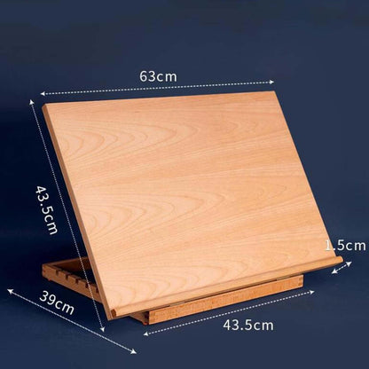 Portable Painting Easel Reading Rack Artist, Support Lightweight Desktop Foldable Wood Retro Style, Holder, Drawing Board for Sketching/1932