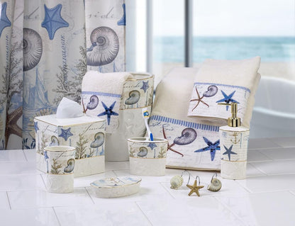 Avanti Linens Lotion Pump/Soap Dispenser - Nautical Inspired Guest Bathroom Essentials (Antigua Collection)