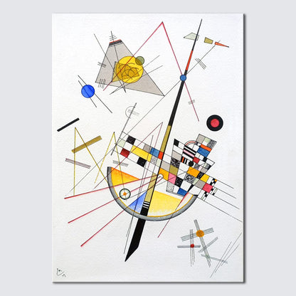 Wieco Art Framed Canvas Wall Art Composition VII, 1913 by Wassily Kandinsky Classic Abstract Famous Paintings Reproductions Canvas Wall Art for Home Decoration