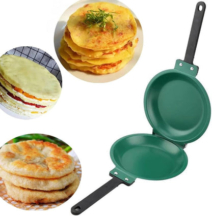 Non-Stick Frying Pan, Double-Sided Flips Design, Easy-To-Clean Pancake Pan for Household Kitchen Cookware