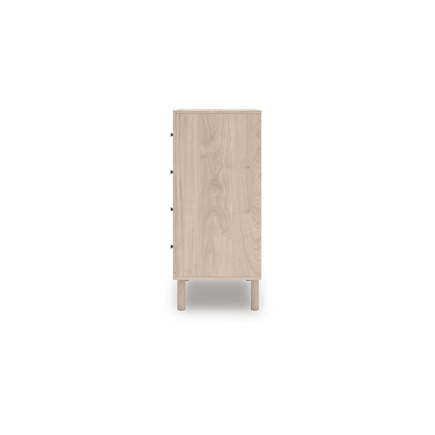 Signature Design by Ashley Birkmore Mid-Century Modern 4-Drawer Chest with Easy Glide and Safety Stop for Bedroom, Light Brown