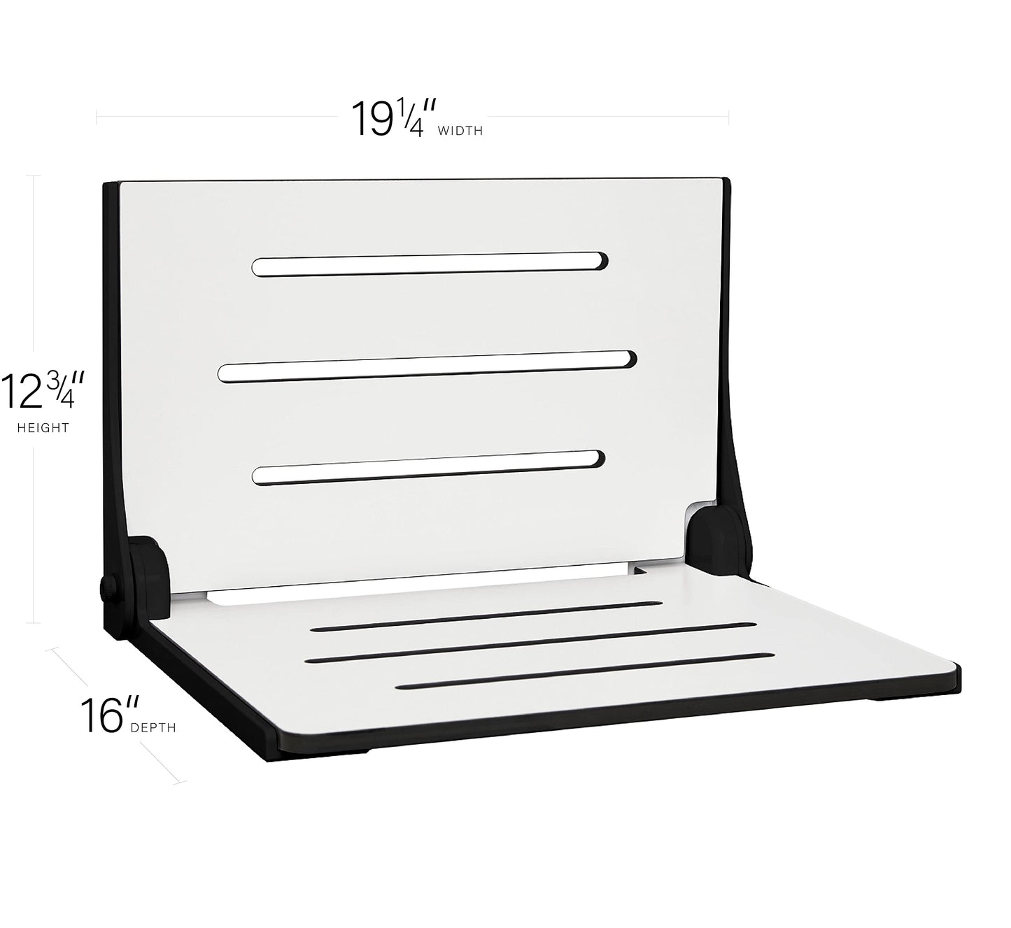 Seachrome SHAF-185155-PWS-S-MB Shower Bench Seat, White