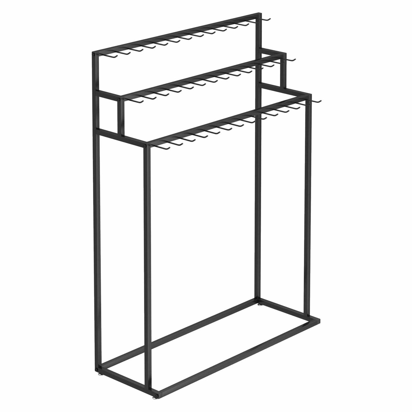 Mobile Rolling Clothes Rack with Wheels - Adjustable Commercial Hanger for Retail Boutique & Home Storage - Black 150x40x150cm - Portable Clothing Display Stand