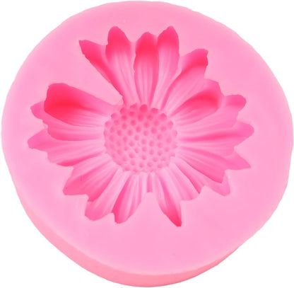 Chrysanthemum Flower Silicone Mold, Daisy Flower Fondant Cake Molds for Cake Decoration & Cupcake Topper