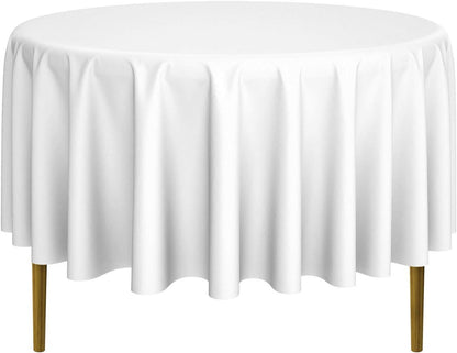 90" Round Premium Tablecloth by Lann's Linens for Wedding/Banquet/Restaurant - White