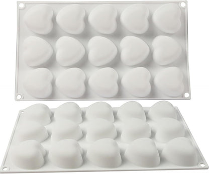 3D Silicone Baking Mold for Candles, Love Heart Shape Silicone Mold for Soap, Mousse Cake, French Dessert