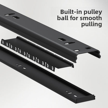 Mnftive 2PCS Expandable Pull Out Cabinet Organizer pots and pans organizer under cabinet Upgrade 3 Slide Rails Slide Out Drawers Roll Out Shelves Adhesive,Adjustable Width