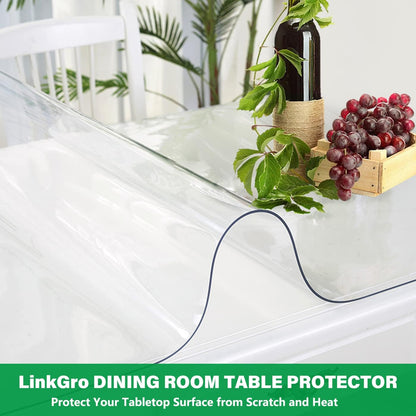 24X66 Inch Clear Plastic Dining Table Protector Tablecloth Desk Pad Mat Wooden Furniture Protector Coffee Glass End