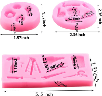 Mujiang Fondant Silicone Molds for Chocolate, Candy, Sugarcraft Cupcake Topper Cake Decorating Tools
