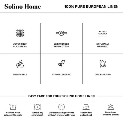 Solino Home Linen Table Runner 108 Inches Long - 100% Pure Linen Natural and White Dining Table Runner 14 x 108 Inch for Spring, Summer, Mothers Day - Contempo