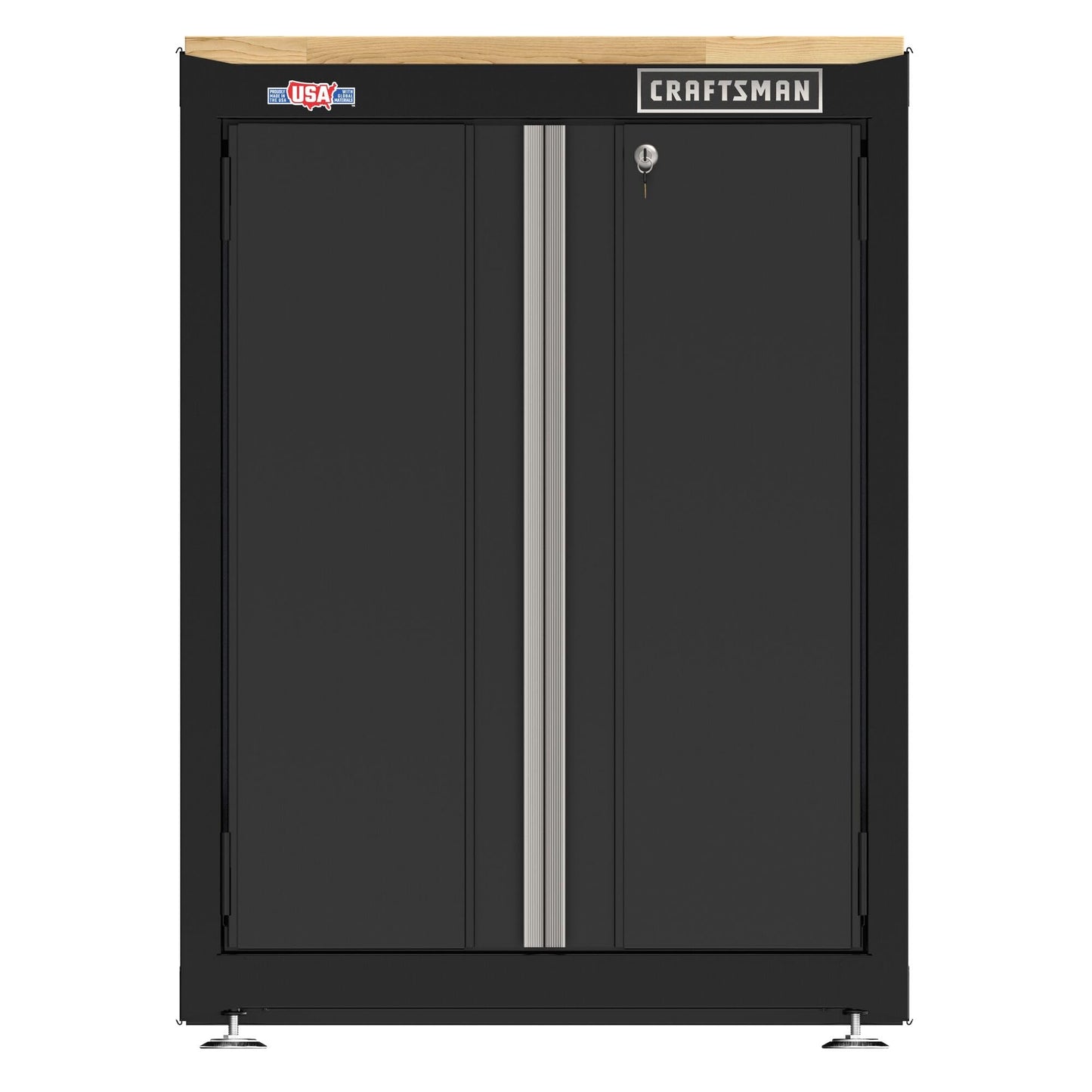 CRAFTSMAN Metal Garage Storage Cabinet, 2 Door Base Cabinet, 26.5 Inch (CMST22603BK)