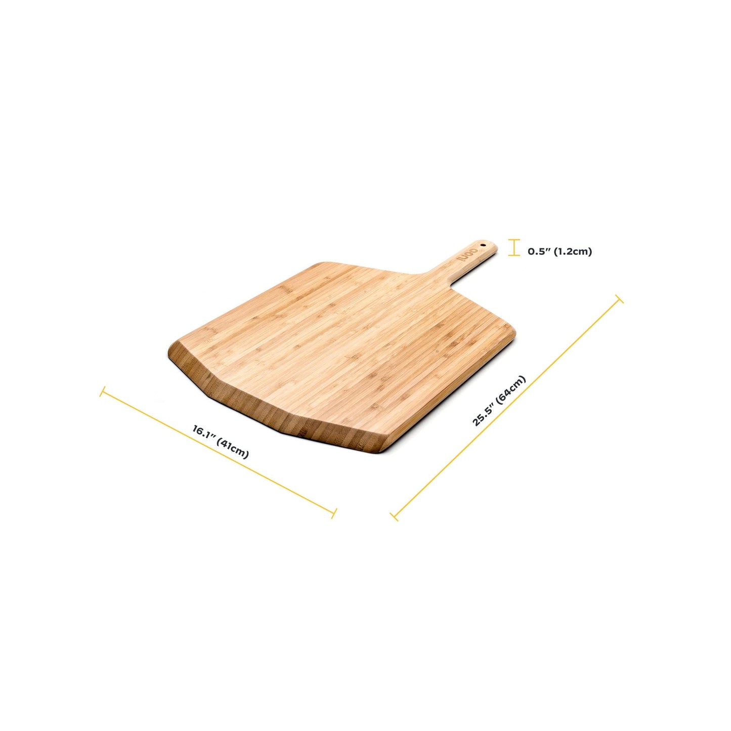 Ooni 16” Bamboo Pizza Peel – Wooden 16 Inch Serving Board, Pizza Spatula Paddle, Pizza Oven Accessories