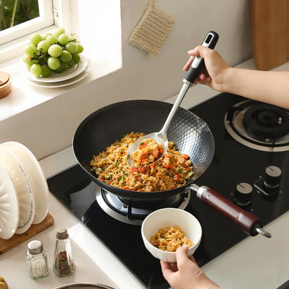 Stainless Steel Cooking Spoons Set – Includes Slotted Spoon, Serving Spoon & Soup Ladle, Heat-Resistant, Dishwasher Safe, Ergonomic Handles for Home & Commercial Use