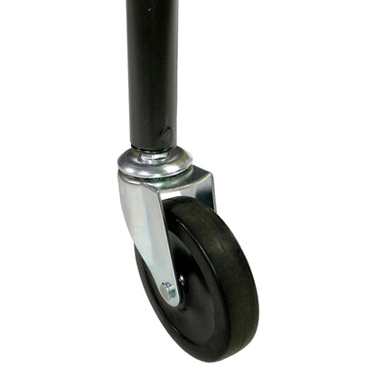 Champion Sports Ultimate Lockable Ball Locker – Heavy Duty Powder Coated Steel Ball Locker with Swivel Caster and Rear Wheels – Hinged Lid - Holds Up to 30 Balls – Black