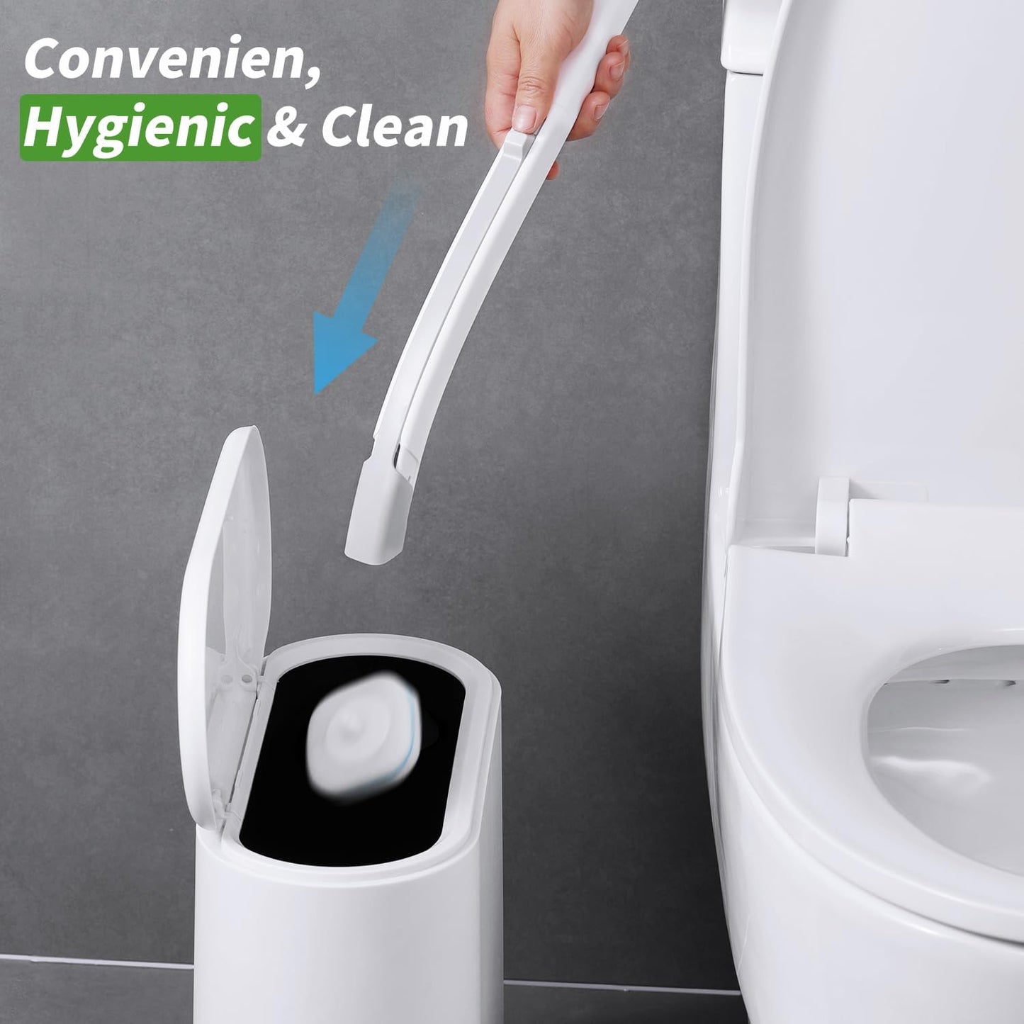 28 Count oshang Toilet Brush Refills, Toilet Refill Pads, Disposable Toilet Brush Heads for Bathroom Cleaning