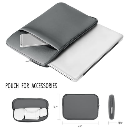 RAINYEAR 13 Inch Laptop Sleeve Compatible 13.3" MacBook Air/Pro M1 M2 M3 M4 A3240 A3113 A2681 A2337 A1932 A2179 A2338 A1706 A1708 Case Bag with Front Pocket Accessories Pouch (Red, Upgraded Version)