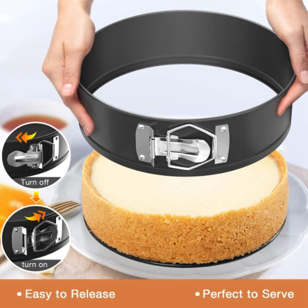 Utoolmart Springform Cake Pan - Carbon Steel Non-Stick Leakproof Round Cheesecake Pan, 7 Inch