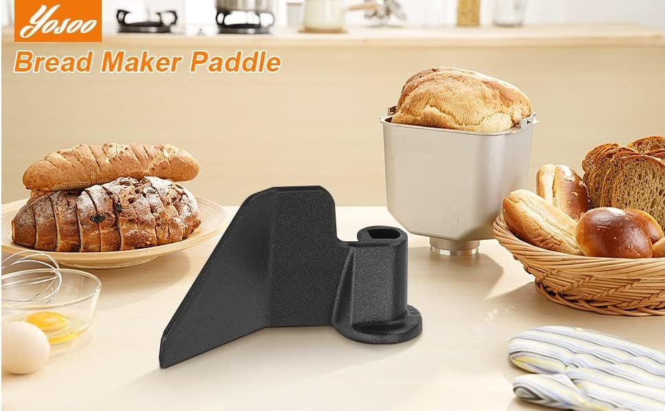 Bread Maker Paddle, Kitchen Kneading Blade Replacement for Breadmaker Machine, Black