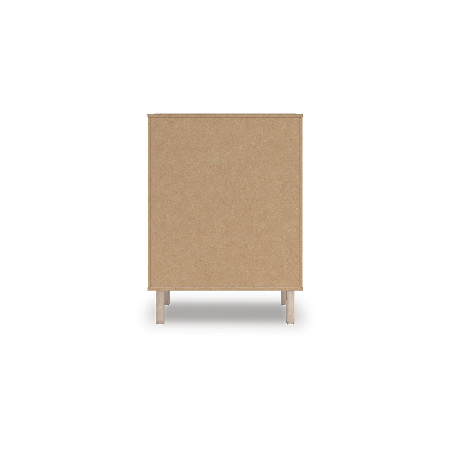 Signature Design by Ashley Birkmore Mid-Century Modern 4-Drawer Chest with Easy Glide and Safety Stop for Bedroom, Light Brown
