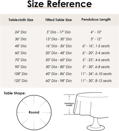 24 Inch Rustic Linen Bedside Round Small Tablecloth Striped Embroidered Washable Sage Green Table Cover Farmhouse