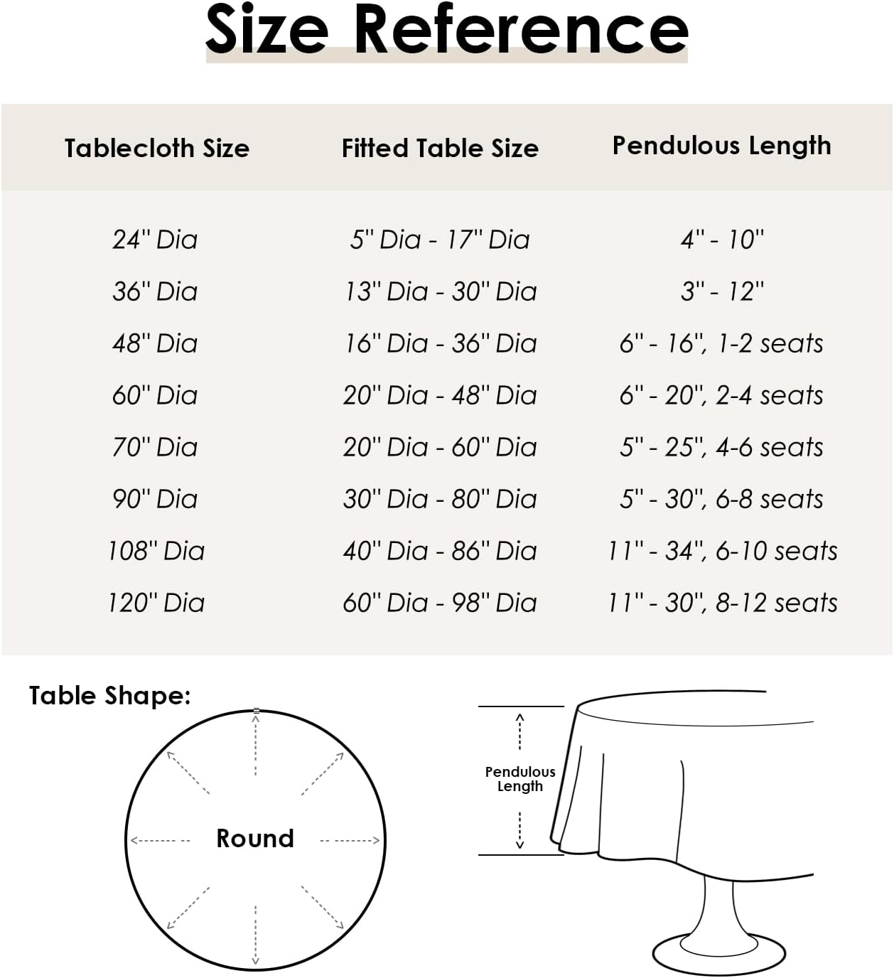 24 Inch Round Linen Light Coffee Small Tablecloth Farmhouse Embroidered Bedside Table Cover Washable Wrinkle Resistant