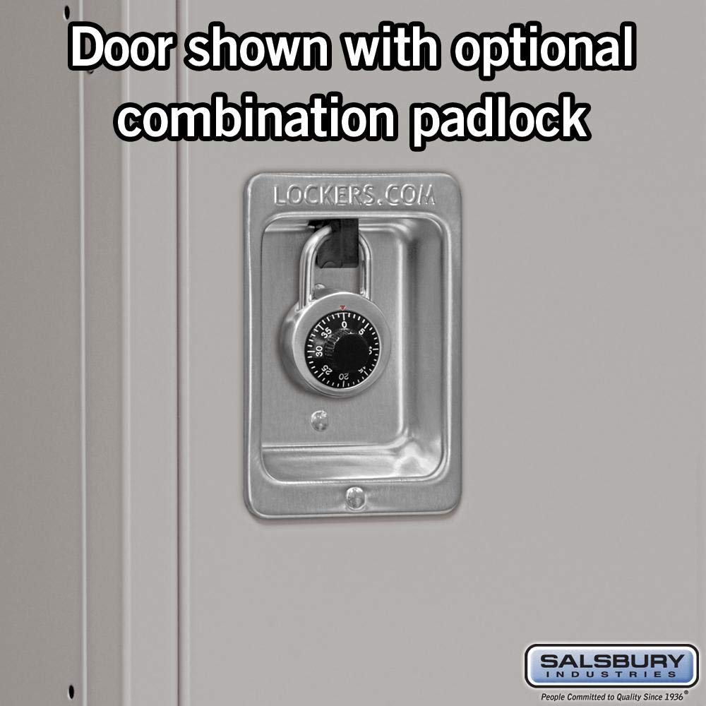 Salsbury Industries 61368GY-U Standard Metal Locker Single Tier 3 Wide 6 Feet High 18-Inch Deep Gray Unassembled Gray