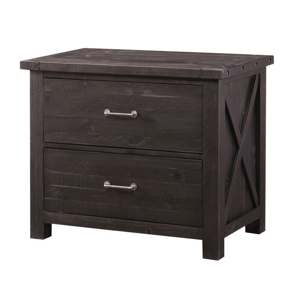 Modus Furniture Yosemite Solid Wood Lateral File Cabinet, Café