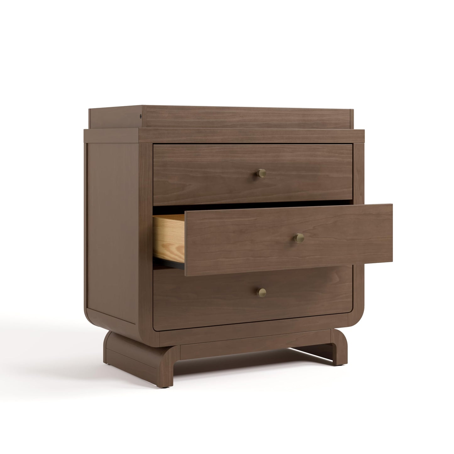 Storkcraft Santorini 3 Drawer Chest with Changing Topper (Hazelnut) – GREENGUARD Gold Certified, Award-Winning Premium Wood Dresser for Baby & Kids Bedroom with Interlocking Drawer System