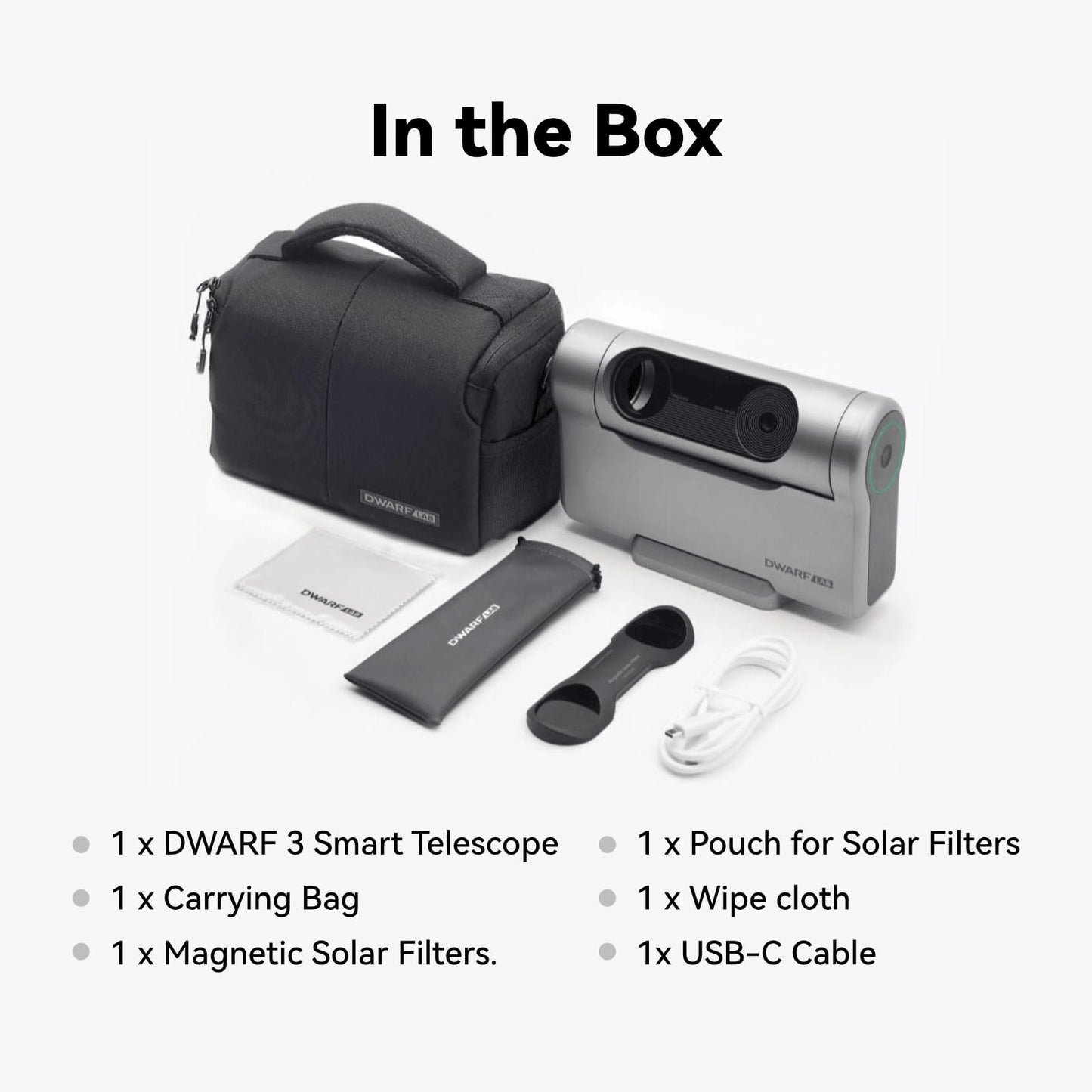 DWARFLAB Dwarf 3 Smart Telescope - Portable Astrophotography Camera, Capture Astronomy/Wildlife/Panorama, AZ/EQ Mode, Built-in Processing, 4K Auto-Tracking, Ultra-Light 3lb, Ideal for All Ages