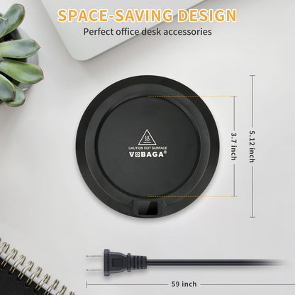 VOBAGA Coffee Mug Warmer with 2-12H Auto Shut Off & 3 Temperature Setting for Desk Candle Warmer Plate Coffee Accessories Gift（No Mug）