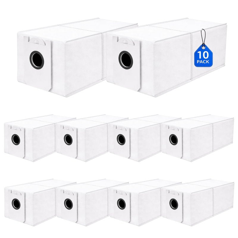 10 Pack 4.6 Liter Disposable Dust Bag Compatible with bObsweep Dustin & Orb-i Self-Emptying Robot Vacuum Replacement Parts Accessories, 10 Vacuum Bags