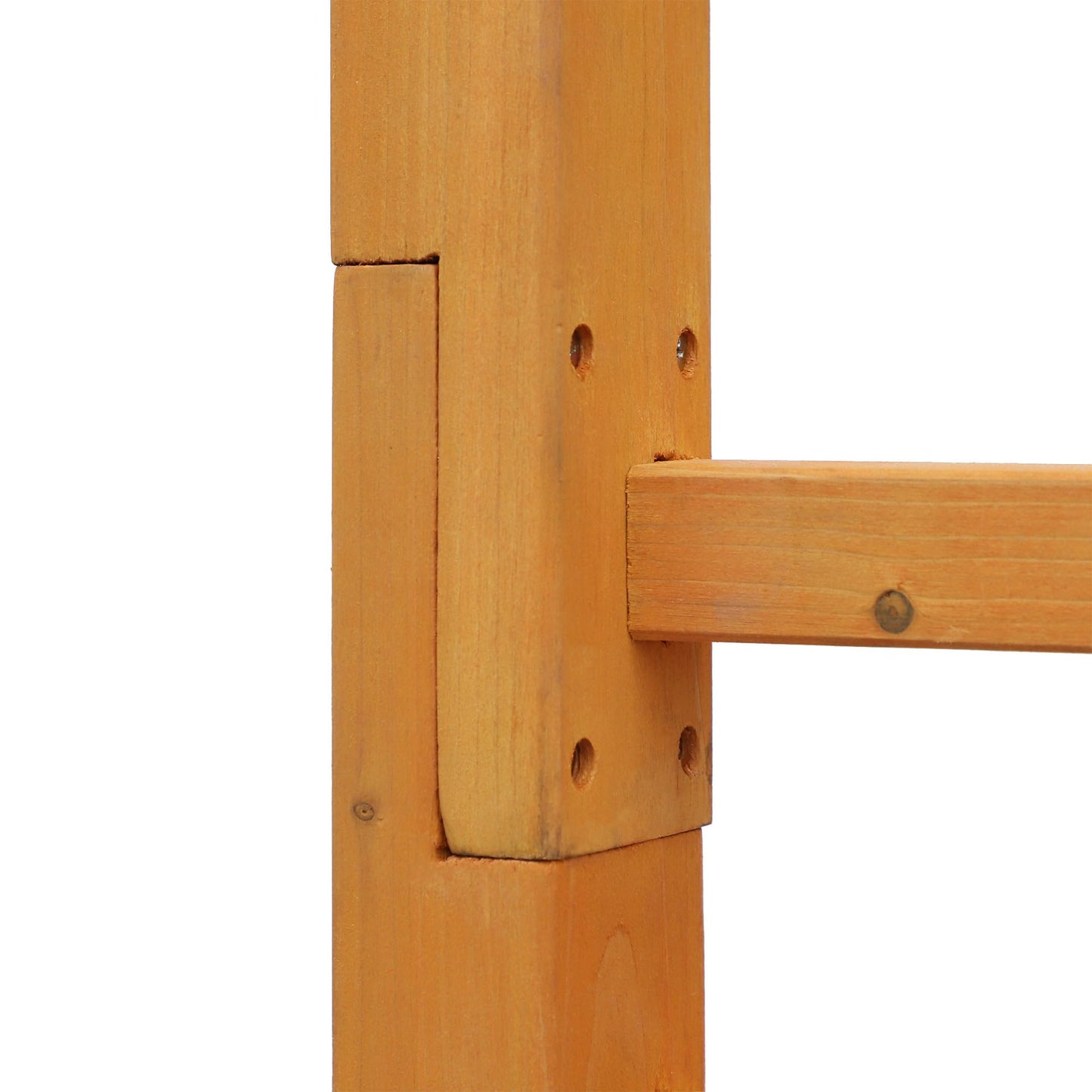 85" Wooden Garden Arbor for Wedding and Ceremony, Outdoor Garden Arch Trellis for Climbing Vines, Pergola Style Arbor Top, Sturdy Fir Wood, Easy Assembly, Orange