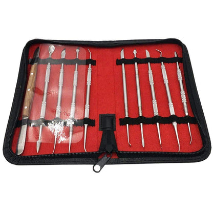 NIUPIKA Steel Wax Carving Tool Dental Clay Pottery Plaster Sculpture Carvers Tools Kit Dabber Tool Set