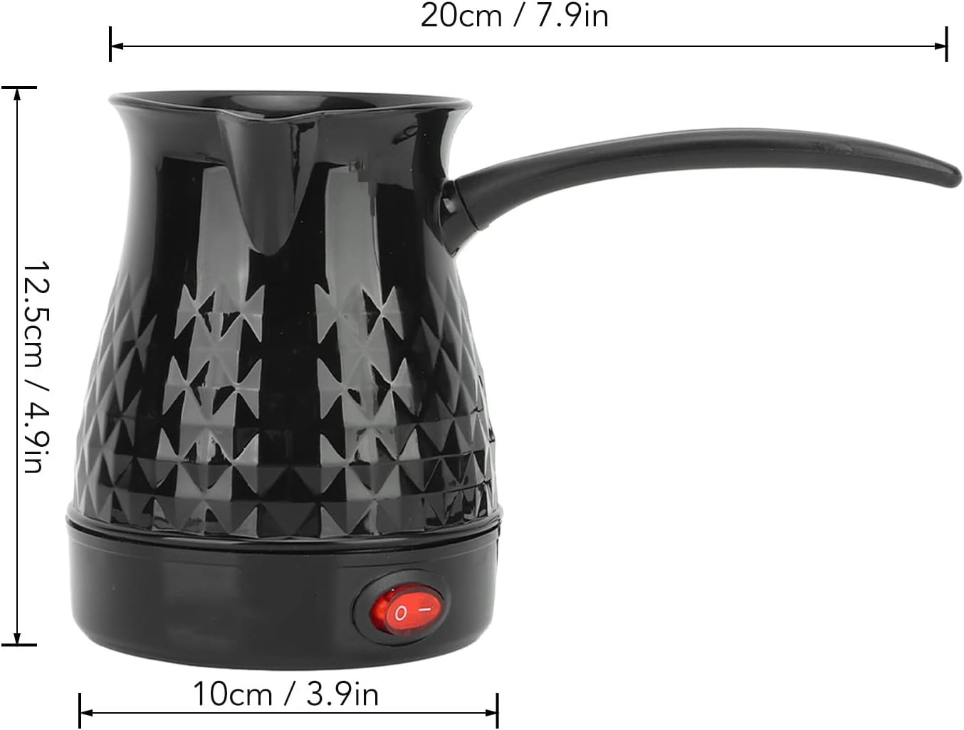 600ml Stainless Steel Coffee Maker - Anti Scald Even Heating Electric Coffee Pot with Removable Handle