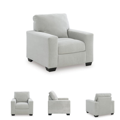 Signature Design by Ashley Ammon Urban Anti Sag Chair with Loose Seat Cushion, Light Gray