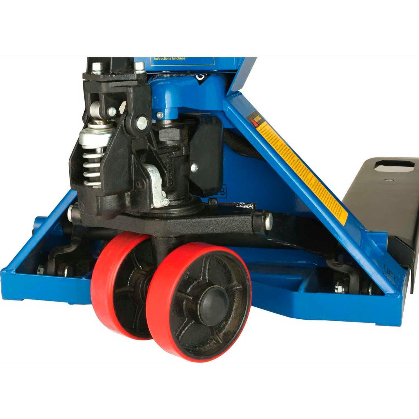 Global Industrial Low Profile Pallet Jack Scale Truck with 27" W x 48" L Forks, 5000 Lb. Capacity, Manual Duty Truck for Warehouse, Manufacturing and Loading Docks