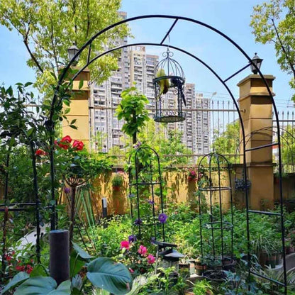 Green Rose Arch for Ceremony and Wedding Decoration Metal Outdoor & Indoor Trellis for Climbing Plants Weatherproof & Easy Assembly 2.4M Wide x 2.2M High Reconfigurable Design for