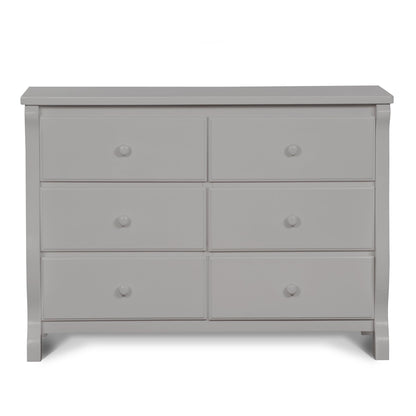 Delta Children Universal 6 Drawer Dresser with Interlocking Drawers - Greenguard Gold Certified, Grey