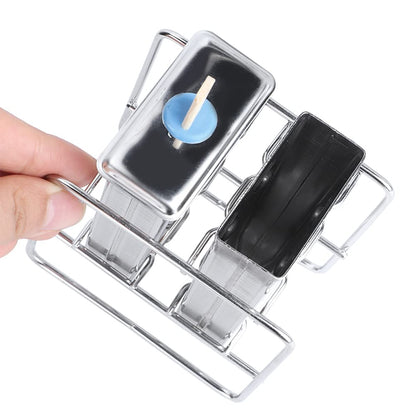 MOUMOUTEN Stainless Steel Popsicle Molds, Ice Cream Mould Home Kitchen DIY Ice Maker Tool for Ice Candy Lolly Pops, Juice and Fruit Smoothies(Round head)