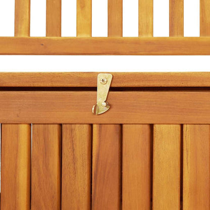 Favemtsl Solid Acacia Wood Storage Bench 47.2 x 24.8 Patio Outdoor Seating with Hidden Compartment Rustic Brown Oiled Finish for Porch Garden Backyard