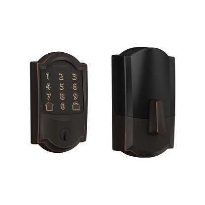 Schlage Encode Smart WiFi Deadbolt Lock for Front Door - Keyless Entry with App or Touchscreen - Works with Alexa, Hey Google, & Airbnb - Create Codes for Guests - Matte Black