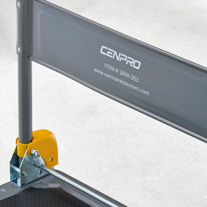 Commercial Heavy Duty Platform Truck, 600 lb. Capacity Big Wheel Flatbed Cart, Pneumatic Casters, Folding Handle Design
